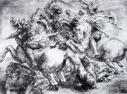Leonardo  Da Vinci The Battle of Anghiari Germany oil painting artist